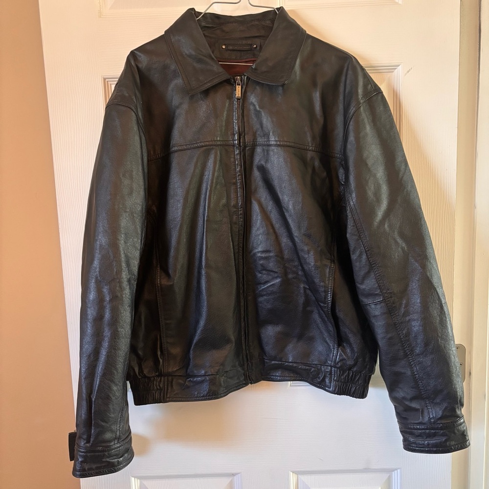 Wilson Leather by M. Julian Black Leather Jacket size Large